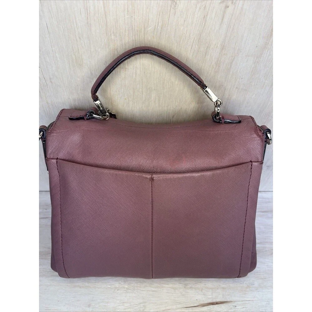 Vintage COACH MADISON LEATHER SATCHEL BAG PURSE PINK MAUVE 27350